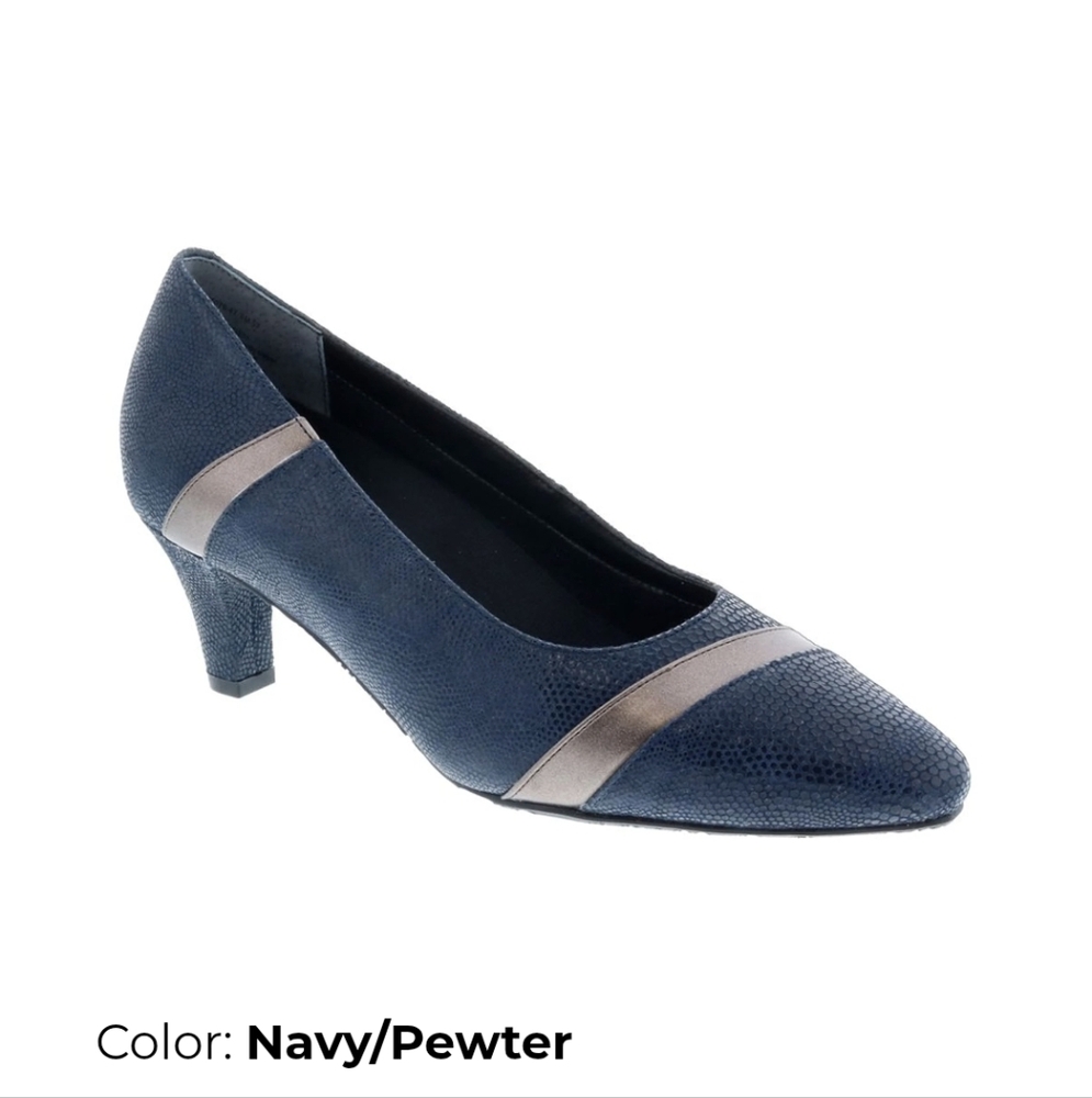 ROS Hommerson Elegant Navy and Pewter Women's Heels